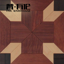 梵瓦伦实木复合地板 鸡翅木+红檀香+加枫拼花地板 