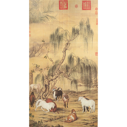 斯米克 艺术瓷 中国画系列 八骏图