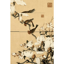 斯米克 艺术瓷 中国画系列 海棠玉兰